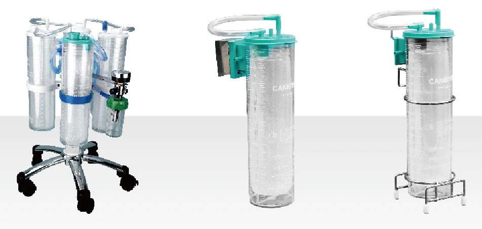 Suction Liner / Canister and support configurations